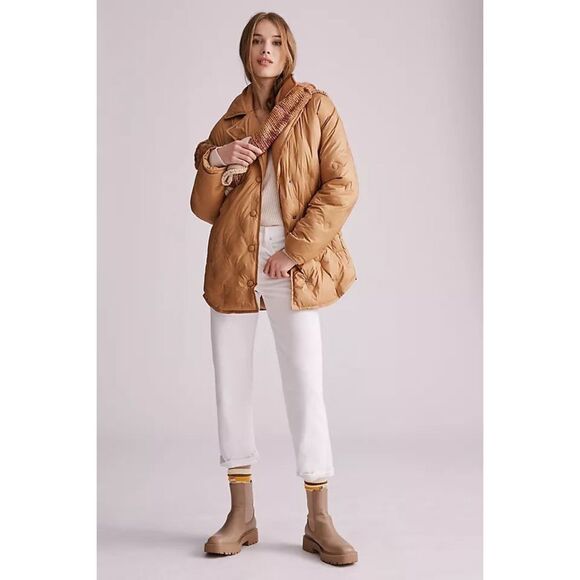 Anthropologie x Avec Les Filles Plush Quilted Jacket Size M - Picture 1 of 6